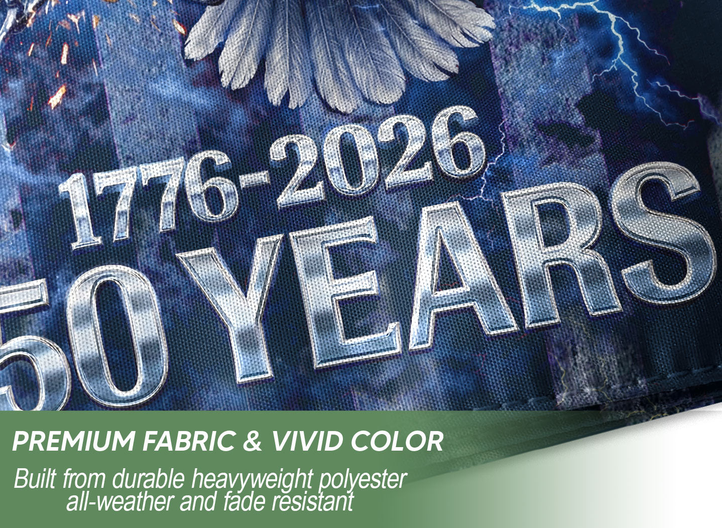 250th Anniversary Garden Flag - Patriotic Freedom Eagle 1776-2026, 250 Years Double Sided Outdoor Decor