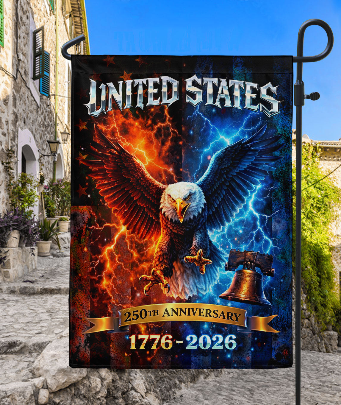 250th Anniversary Garden Flag - Statue of Liberty & Eagle 1776-2026, 250 Years Double Sided Outdoor Decor