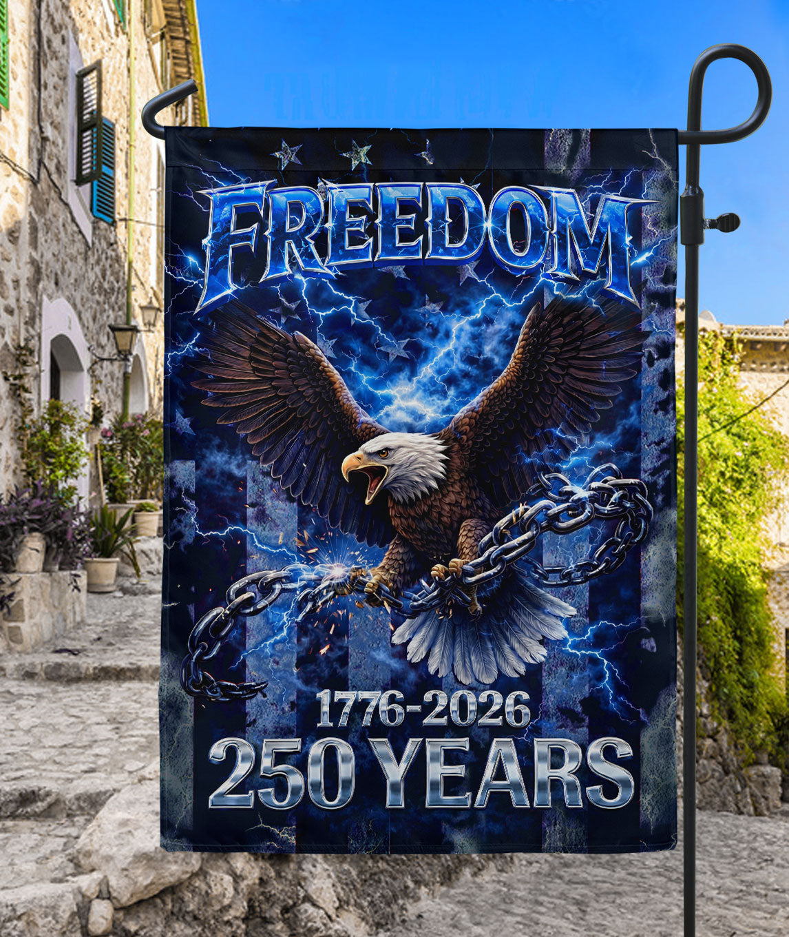 250th Anniversary Garden Flag - Patriotic Freedom Eagle 1776-2026, 250 Years Double Sided Outdoor Decor