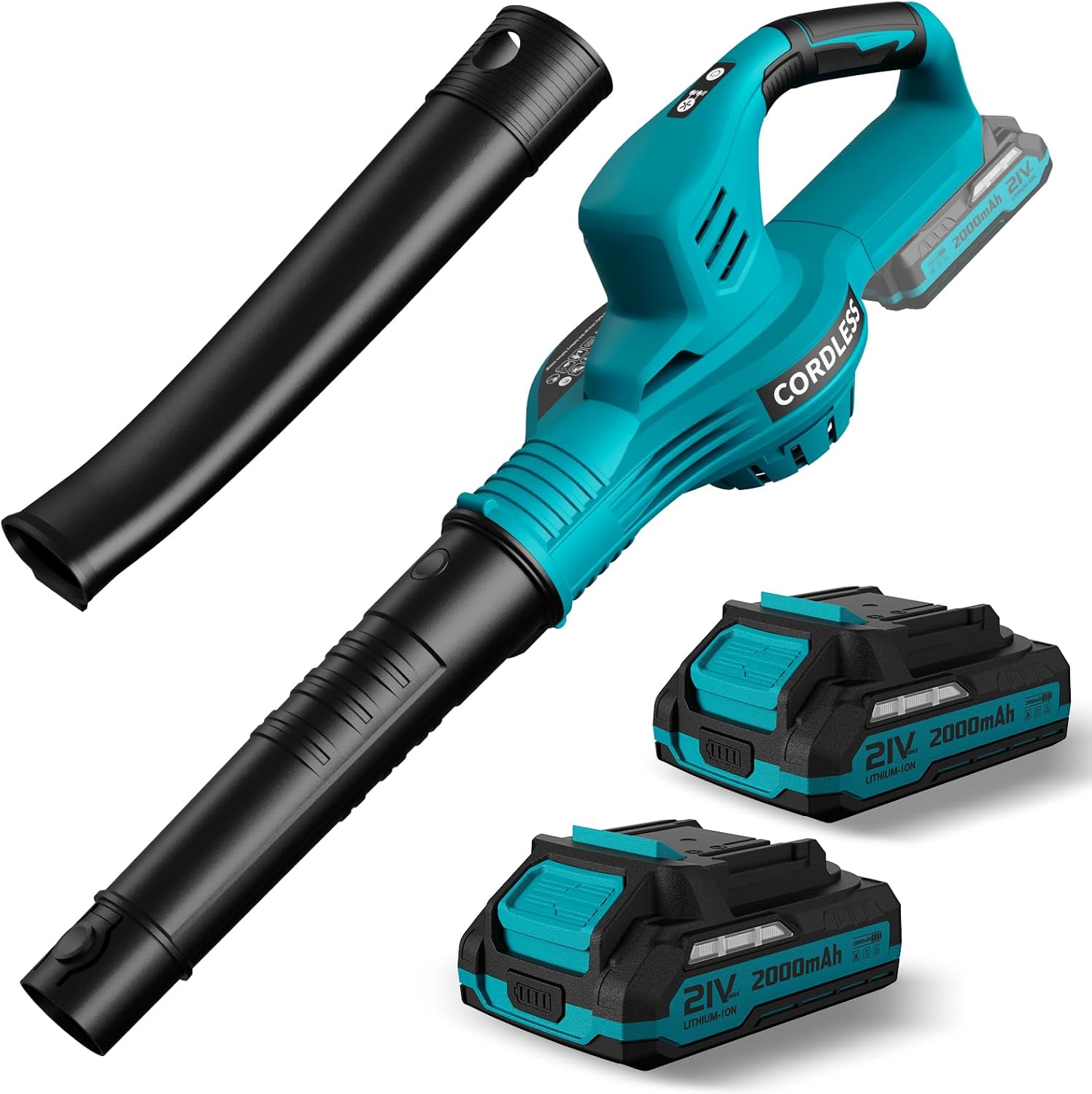 Lightweight Cordless Leaf Blower | 2 Batteries & 1-Hour Fast Charge