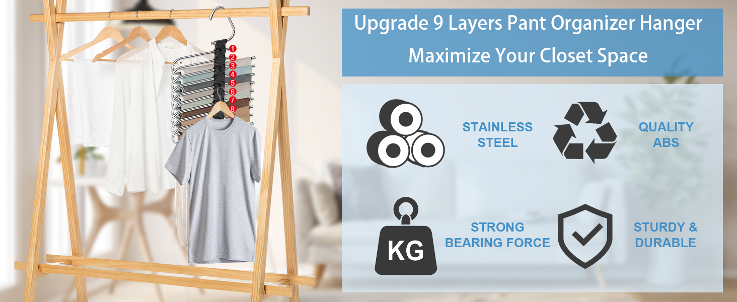 pants hangers space saving multifunctional pants hangers rack closet organizer and storage
