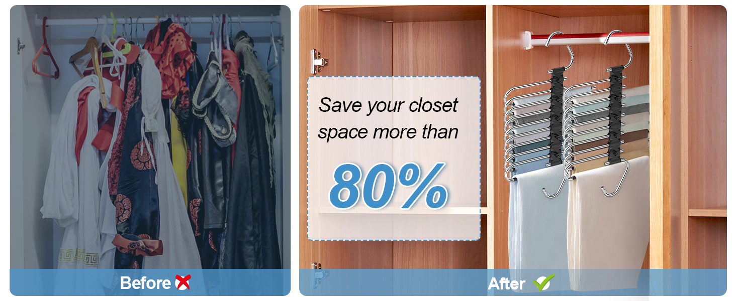 pants hangers space saving multifunctional pants hangers rack closet organizer and storage