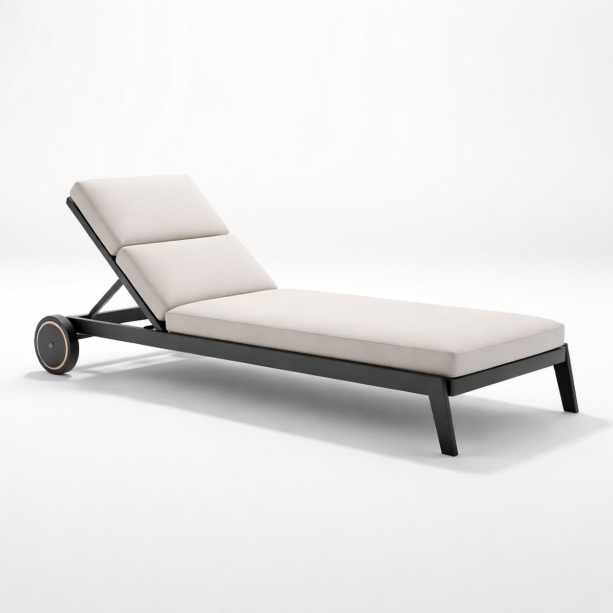 Verstellbare Sonnenliege Aluminium mit Polyestergewebe Beige