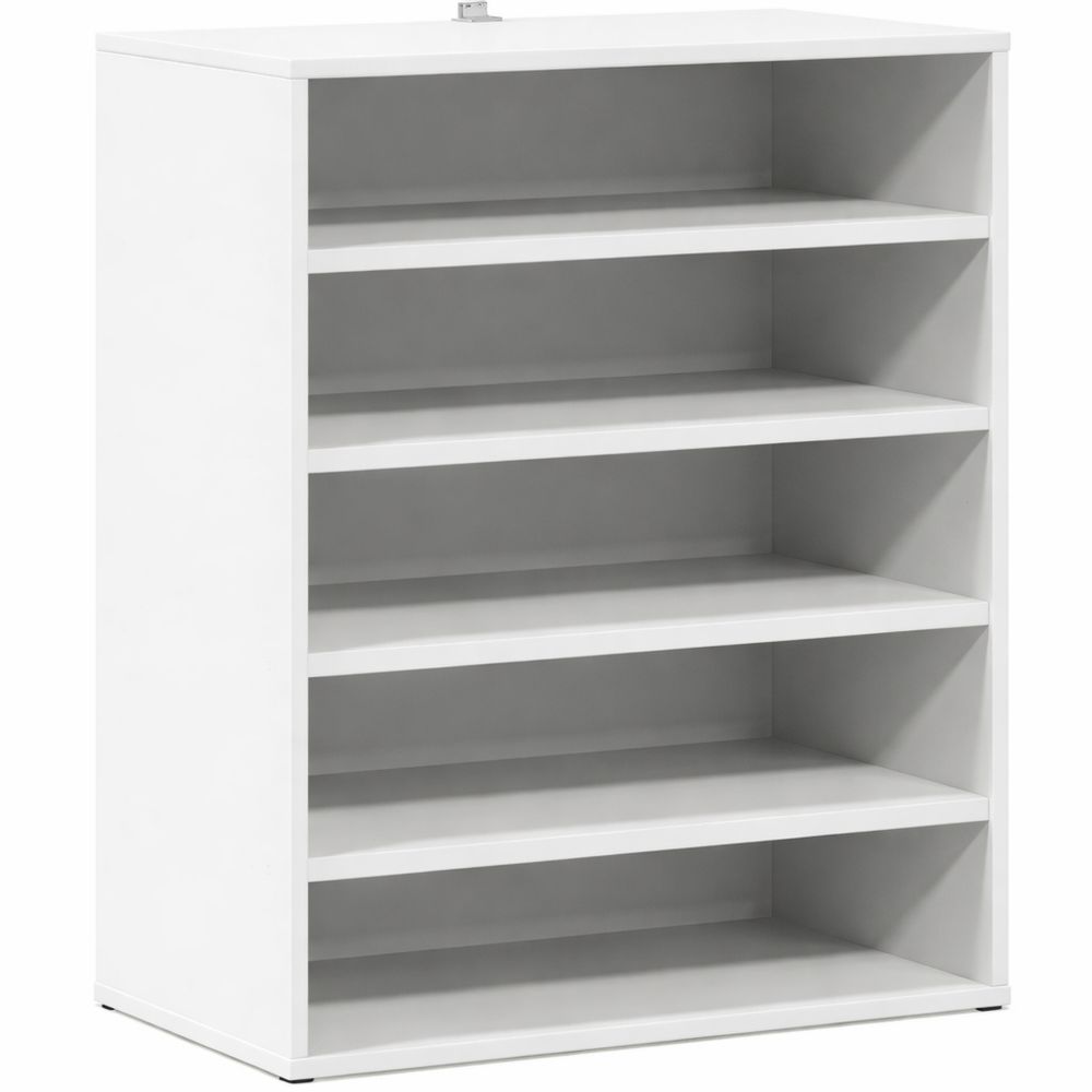 Moderner Schuhschrank mit fünf Ablagen, weiß, 60x35x70cm