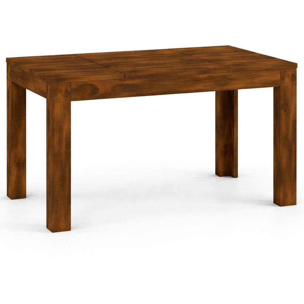 Rechteckiger Esstisch für 4 Personen, 140x75 cm, Rauch-Eiche, Modernes Design