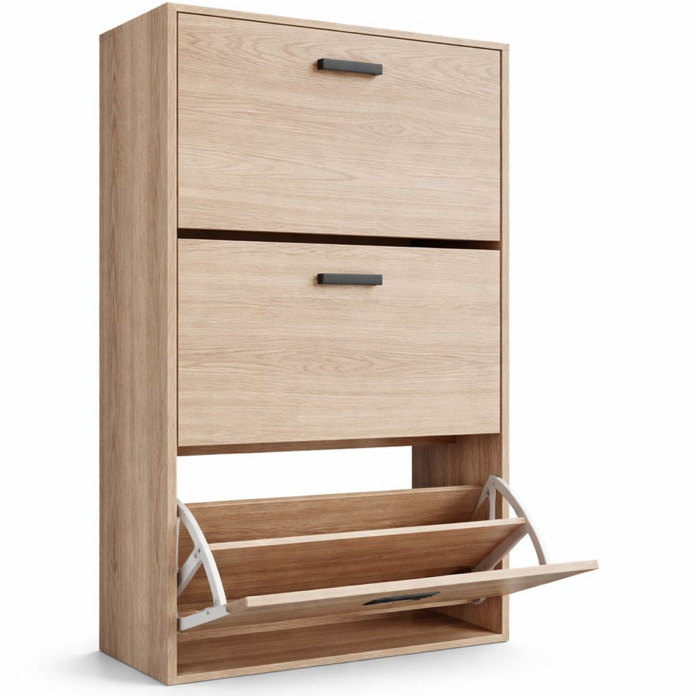 Großer Schuhschrank für Eingangsbereich, Platz für 18 Paar