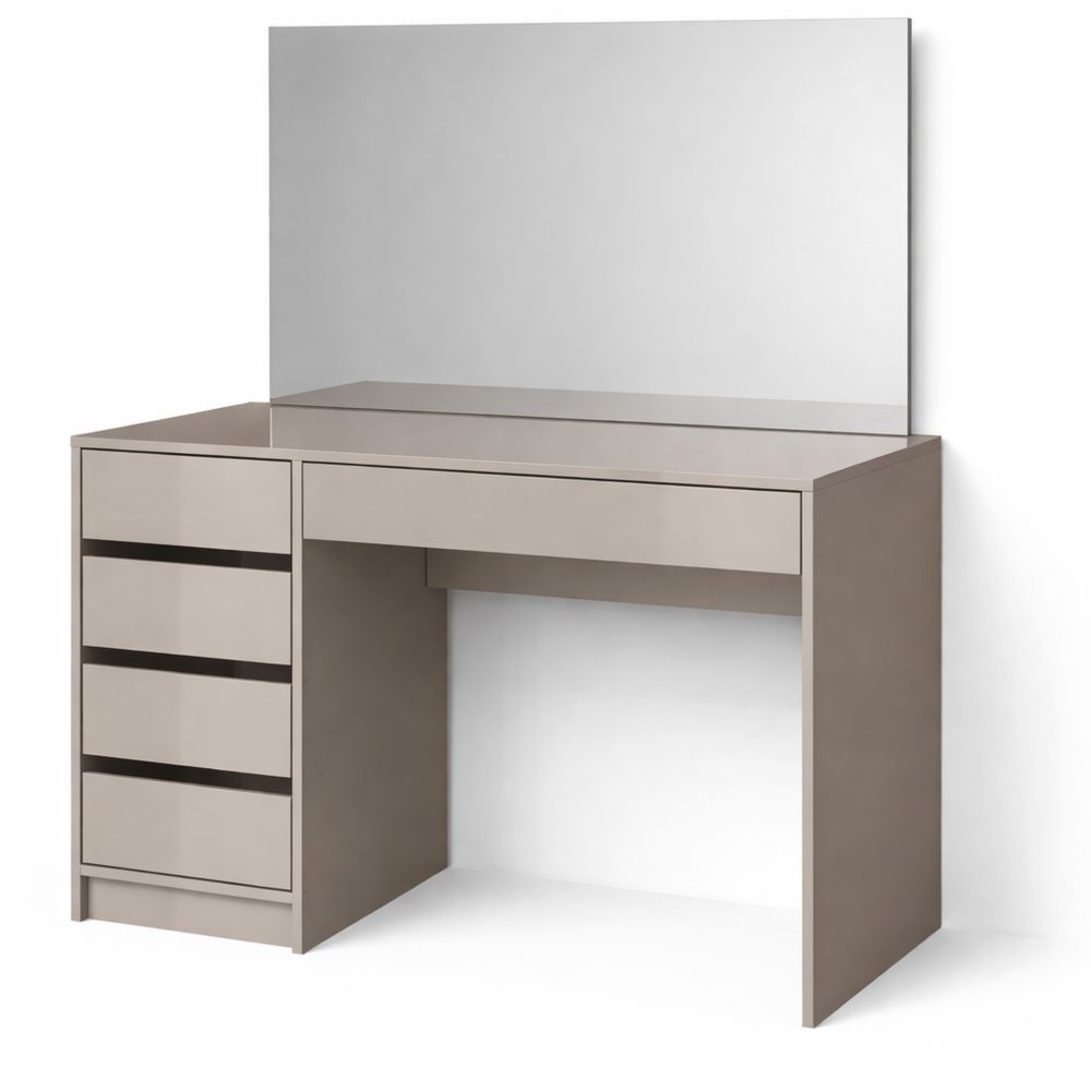 Moderner Schminktisch mit Spiegel, 120 cm, Greige