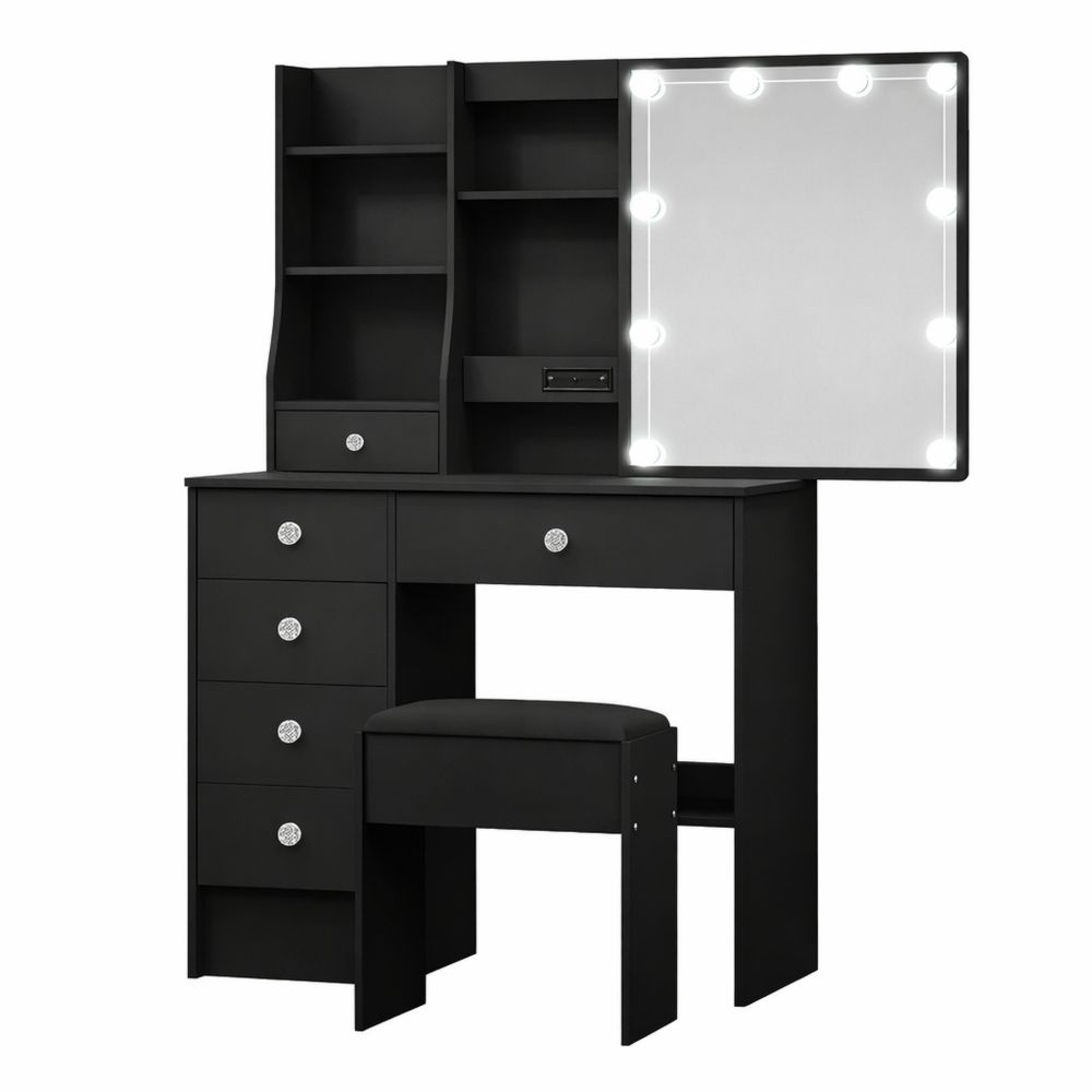 Kosmetiktisch mit dimmbarer Beleuchtung und Stauraum