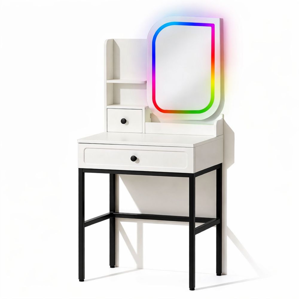 Moderner Schminktisch mit LED-Beleuchtung und Stauraum