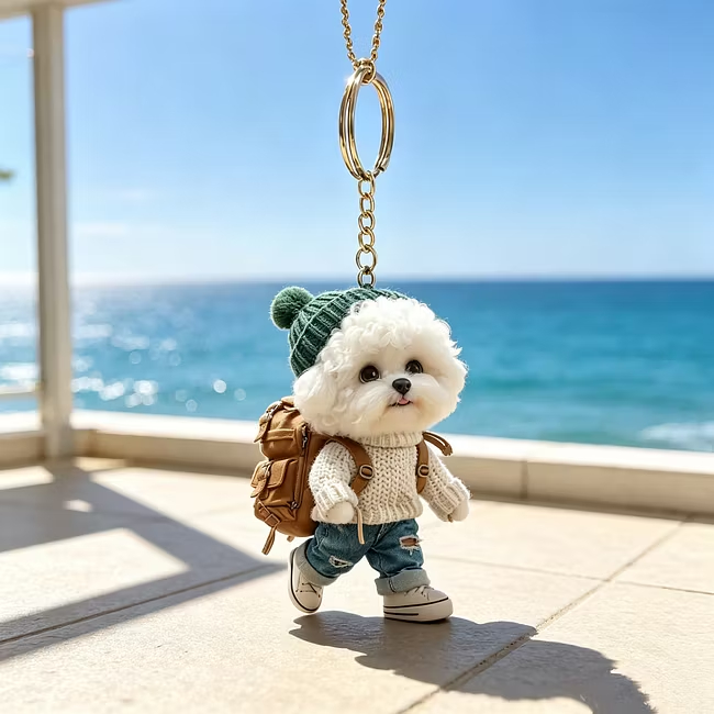TODAY'S SPECIAL OFFER-50% OFF 🔥Internet-Famous Cartoon Teddy Dog 3D Keychain