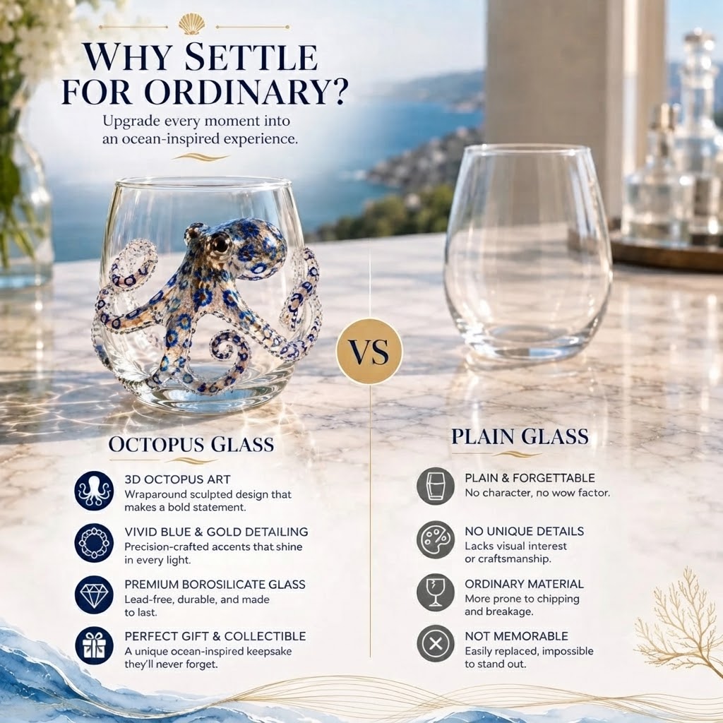 🔥 Last Day 49% OFF – 🌊 3D Ocean Animal Glassware Collection