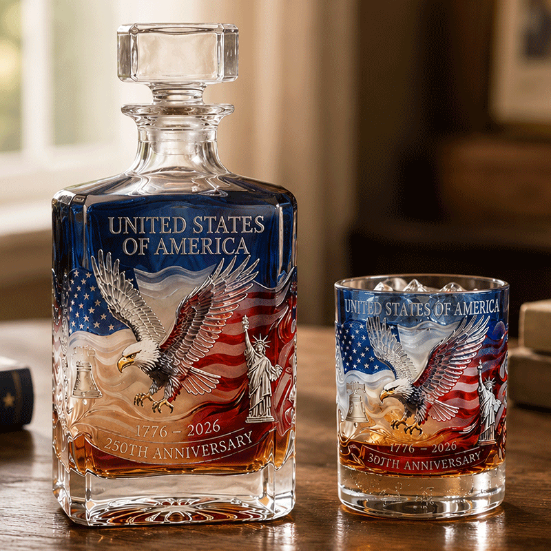 Limited Edition 2026 USA 250th Anniversary Commemorative Glass – 1776-2026 Heritage Edition