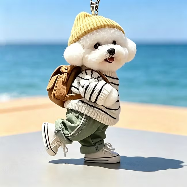 TODAY'S SPECIAL OFFER-50% OFF 🔥Internet-Famous Cartoon Teddy Dog 3D Keychain