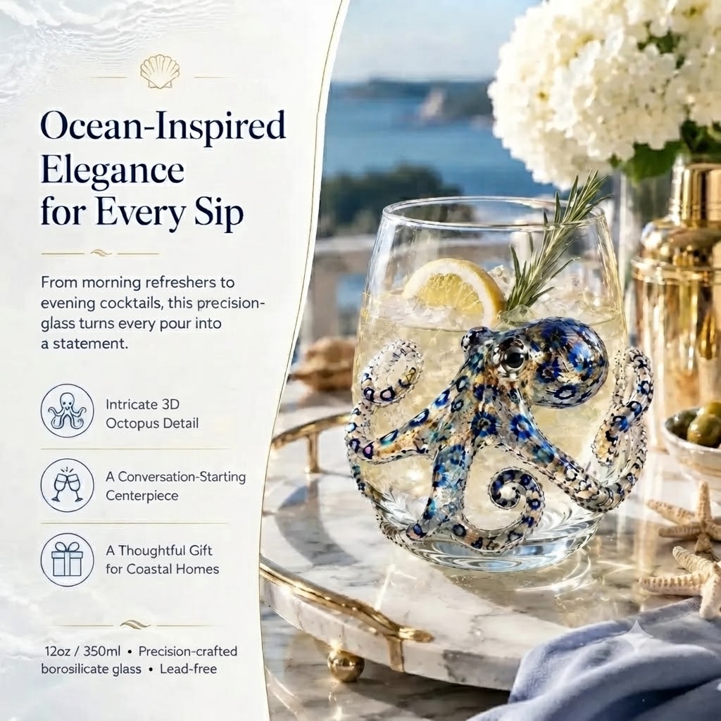 🔥 Last Day 49% OFF – 🌊 3D Ocean Animal Glassware Collection