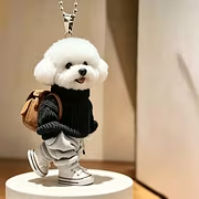 Puppy outfit 3D keychain &ndash; Streetwear Black Sweater