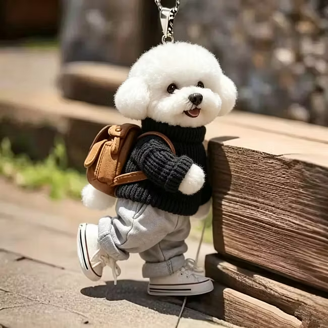 TODAY'S SPECIAL OFFER-50% OFF 🔥Internet-Famous Cartoon Teddy Dog 3D Keychain