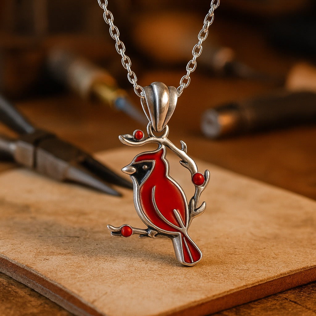 Heart-Shaped Cardinal Earrings: A Beautiful Reminder of Loved Ones