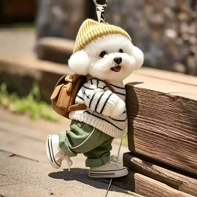 TODAY'S SPECIAL OFFER-50% OFF 🔥Internet-Famous Cartoon Teddy Dog 3D Keychain