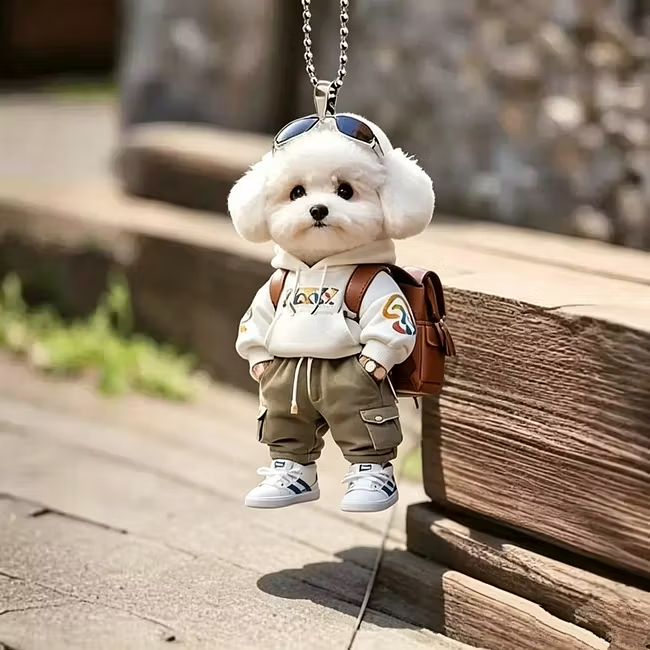 TODAY'S SPECIAL OFFER-50% OFF 🔥Internet-Famous Cartoon Teddy Dog 3D Keychain
