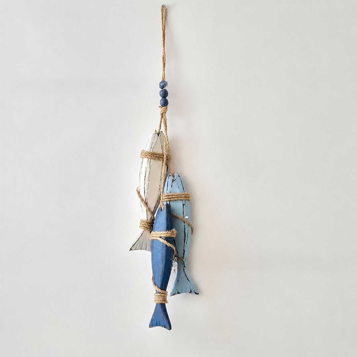 Coastal Wooden Starfish & Fish Hanging Ornament