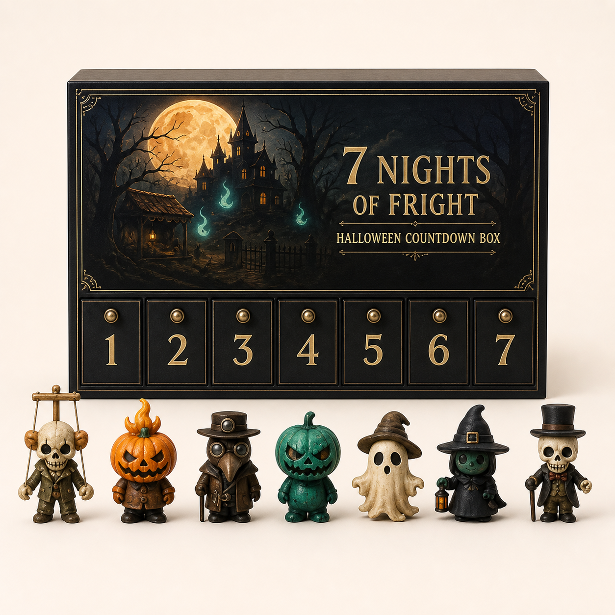 Costcrow Nights of Fright Halloween Countdown Box – 7, 15 or 31 Days – halloween countdown 7