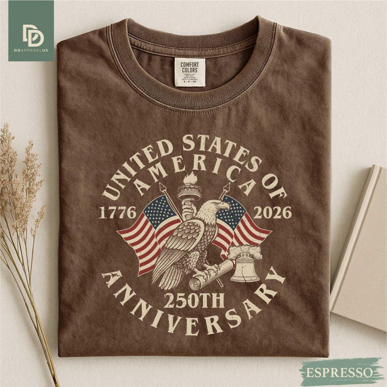 USA 250th Anniversary Comfort Colors Shirt, USA Flag Vintage T-Shirt, Usa 250th anniversary Independence Day Tee, 4th of July Patriotic Gift