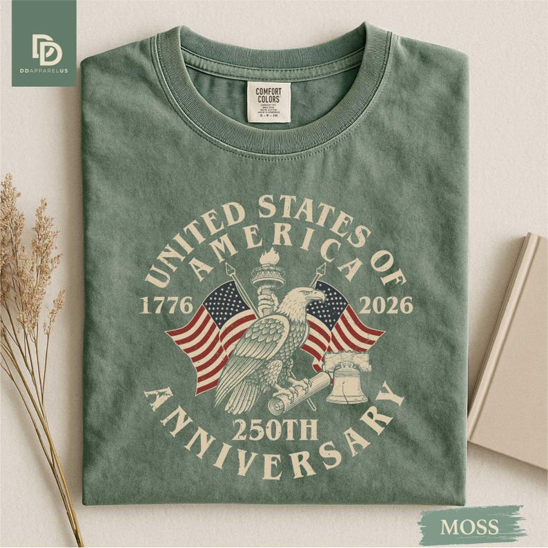 USA 250th Anniversary Comfort Colors Shirt, USA Flag Vintage T-Shirt, Usa 250th anniversary Independence Day Tee, 4th of July Patriotic Gift