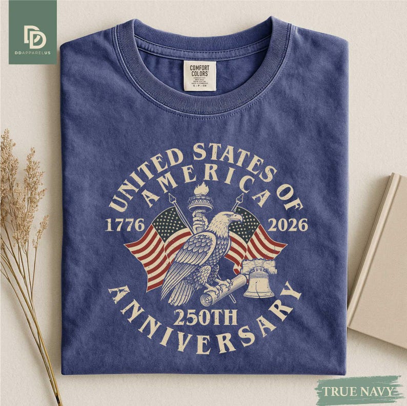 USA 250th Anniversary Comfort Colors Shirt, USA Flag Vintage T-Shirt, Usa 250th anniversary Independence Day Tee, 4th of July Patriotic Gift