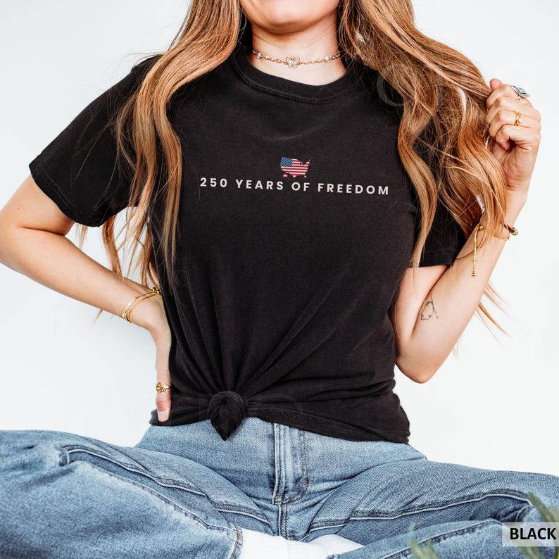 250 Years Of Freedom Shirt USA Anniversary Shirt Freedom Tee American 250 Merchandise 4th of July Shirt Youth-Adult XS-3XL