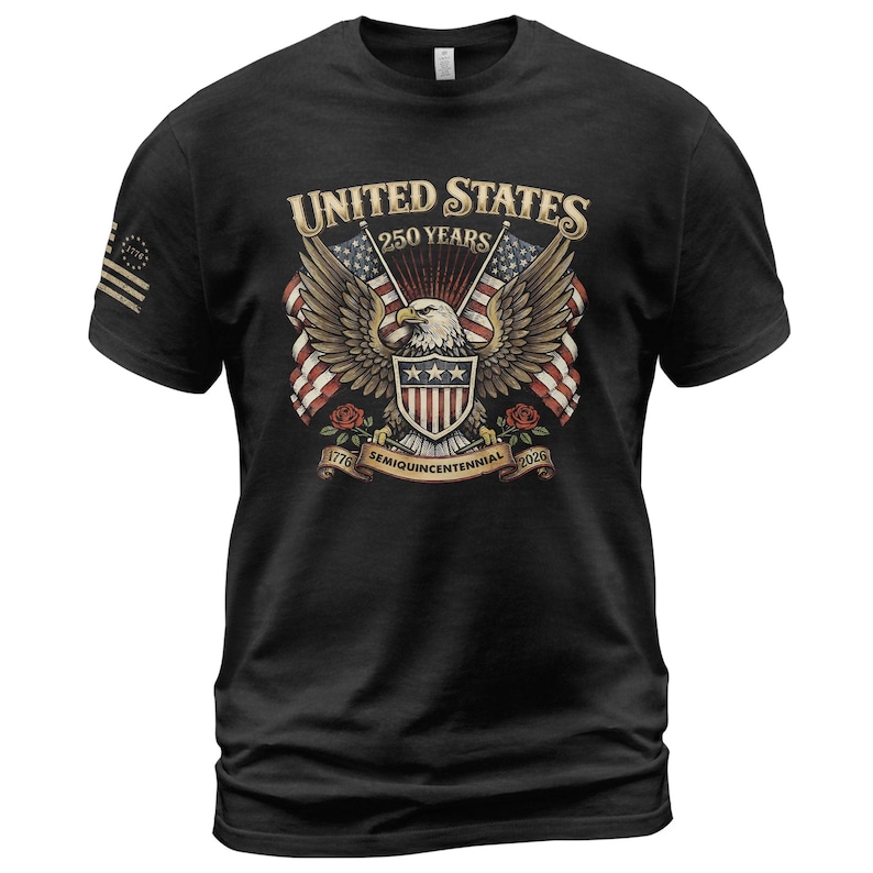 Retro 250th Anniversary of The United States Shirt, USA Independence Day T shirt, Semiquincentennial 1776 2026, American Flag Patriots Gifts