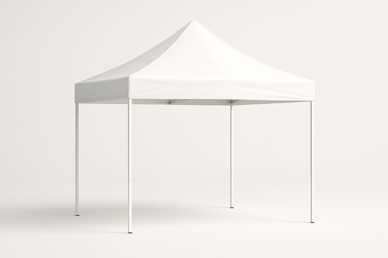Pavillon Zelt 3x3 m Polyester Weiß