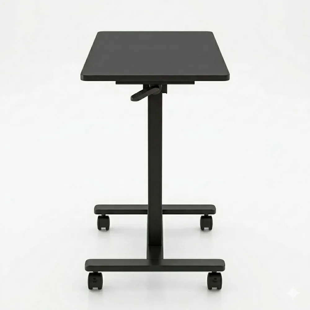 Höhenverstellbarer Laptoptisch mit Rollen für Schlafzimmer