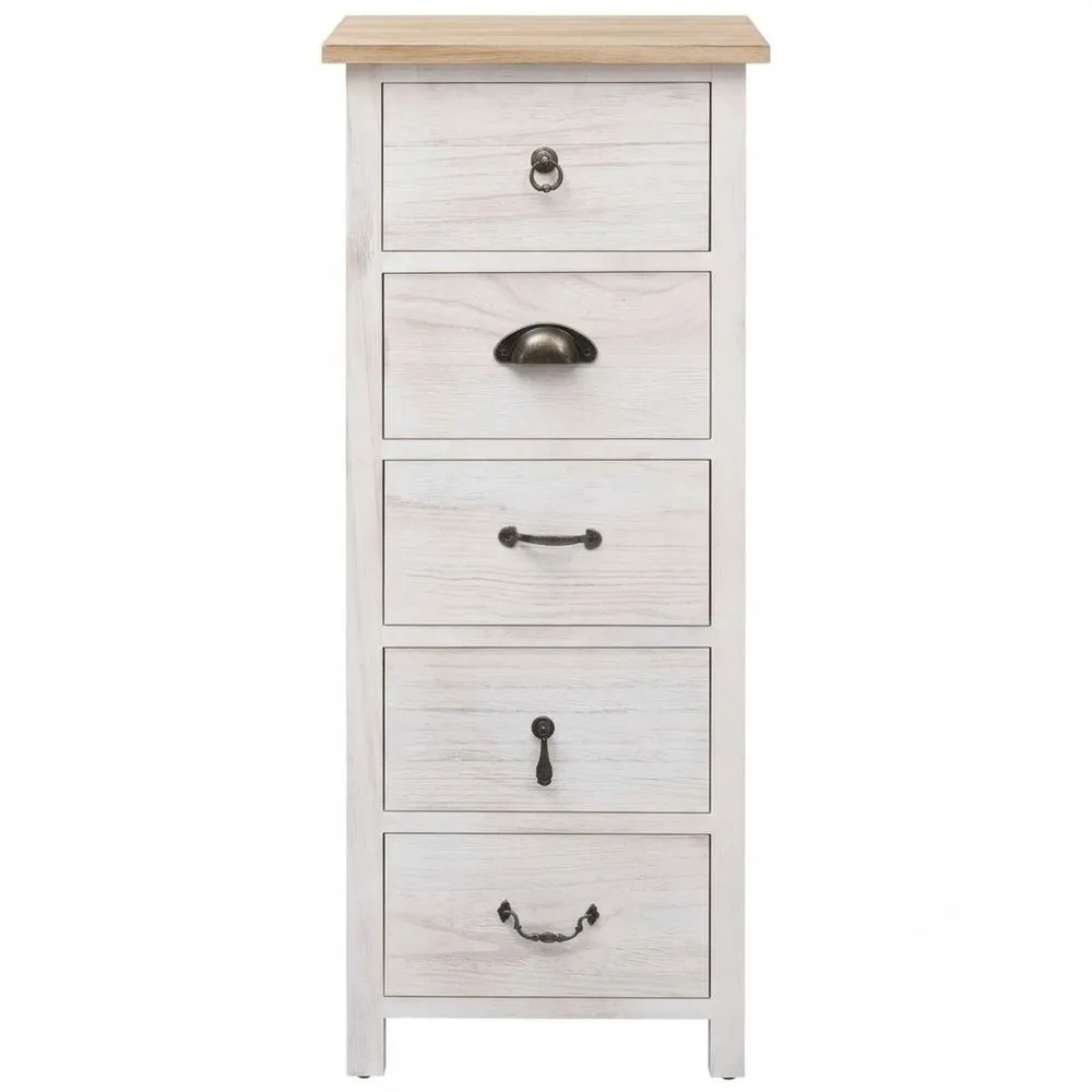 Holzschrank mit 5 Schubladen und vielfältiger Nutzung 35x25x87cm