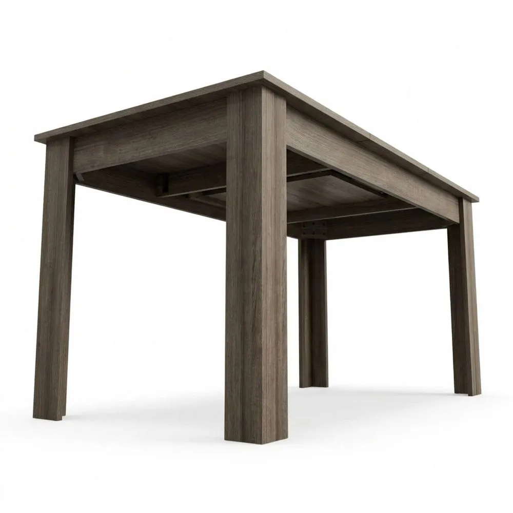 Rechteckiger Holztisch, großer Esstisch für 6-8 Personen, stabil bis 150 kg, 160x80x76cm