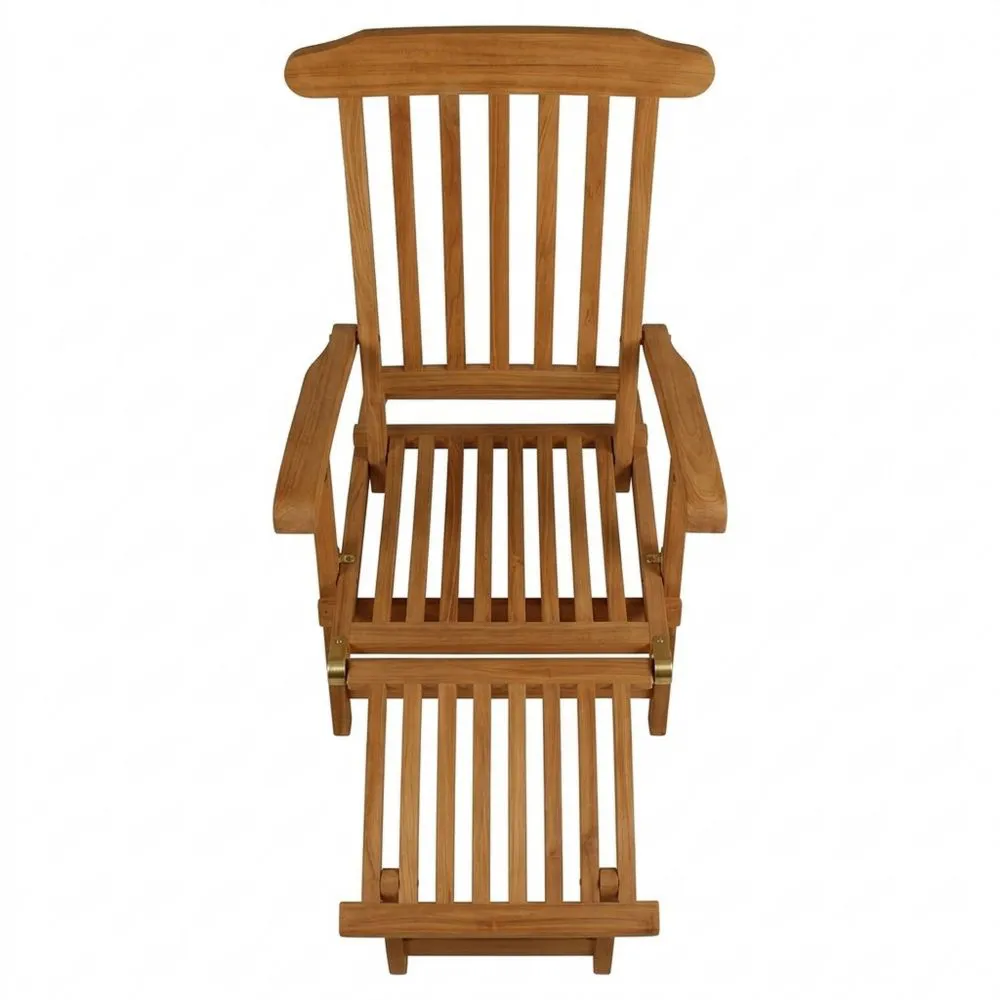 Eleganter Teakholz-Liegestuhl für den Außenbereich