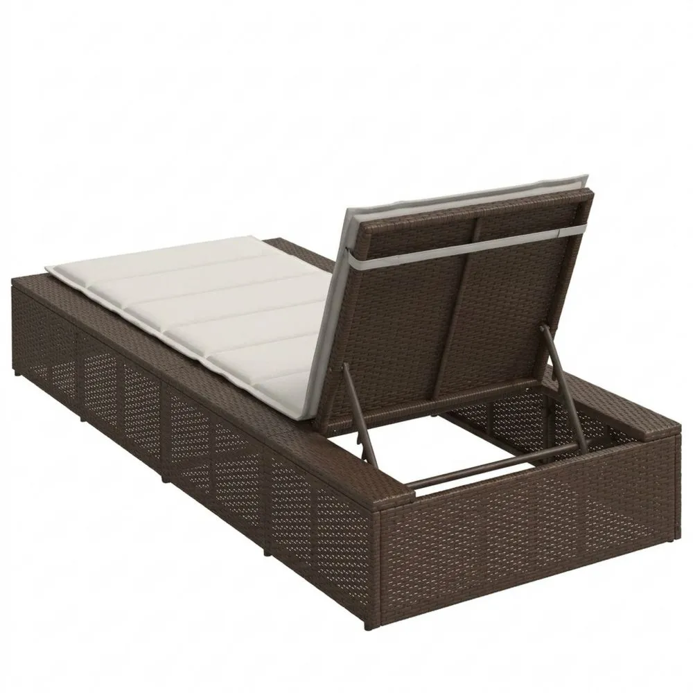 Schwebeliege aus Polyrattan für den Garten in Braun