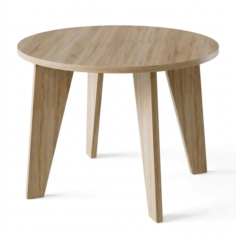 Runder Esstisch aus Sonoma-Eiche für Küche oder Wohnzimmer