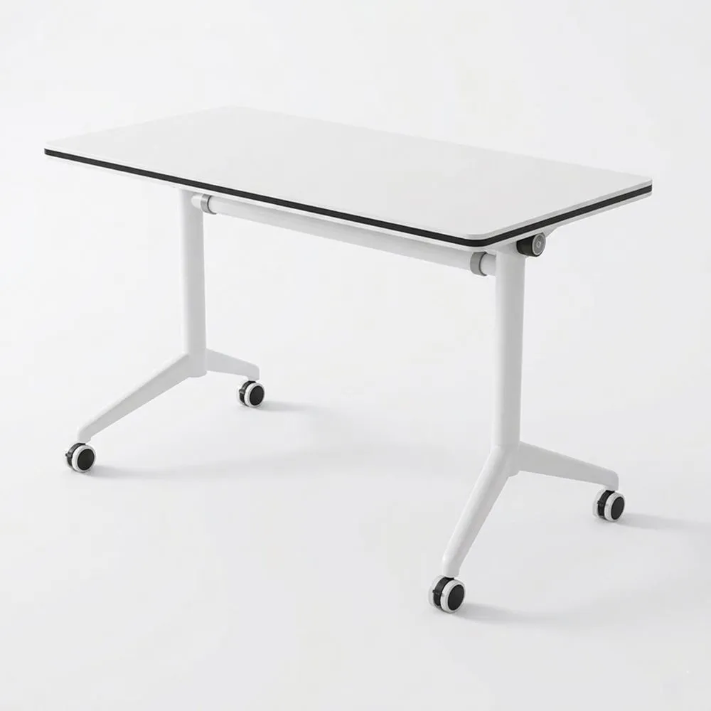 Tragbarer Klapptisch mit geräuscharmen Rollen für Büro und Schulung
