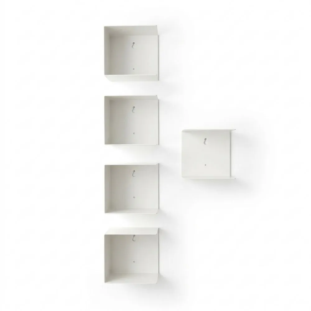 Schwebendes Metall-Wandregal Weiß für Bücher, Platzsparend mit Unsichtbarem Design