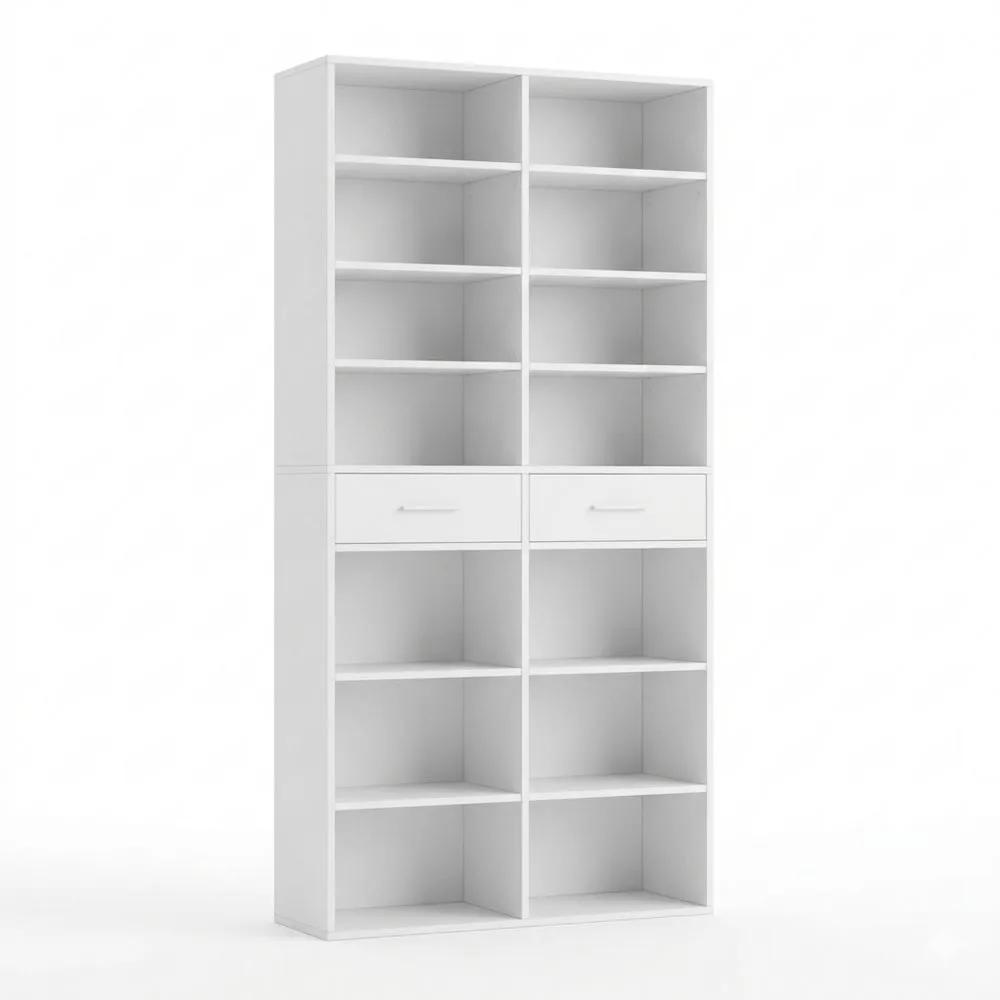 Hohes Standregal mit Schubladen und Ebenen für vielseitige Aufbewahrung