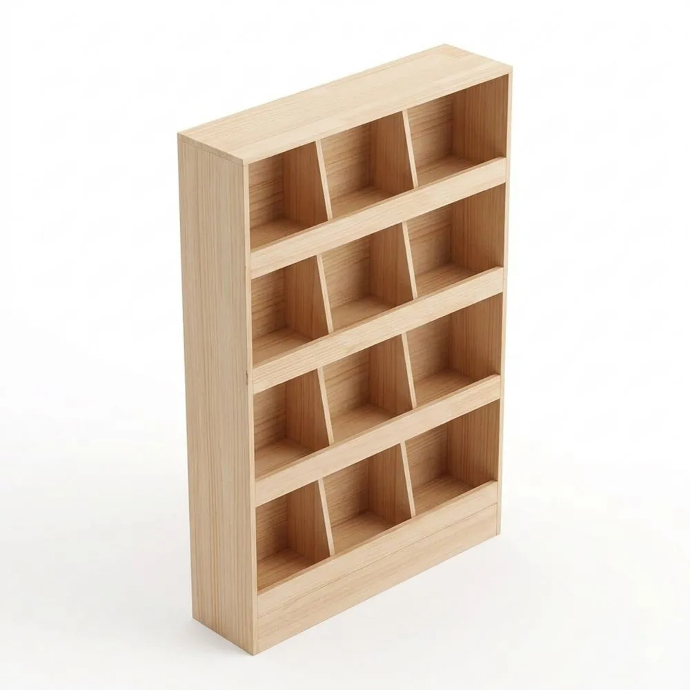 Hochwertiges Holzregal für Bücher und Spielzeug