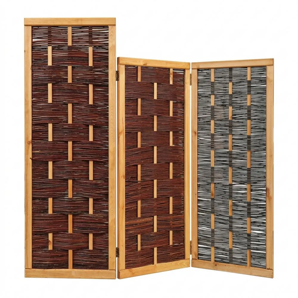 3-teiliger klappbarer Sichtschutz für Garten und Balkon