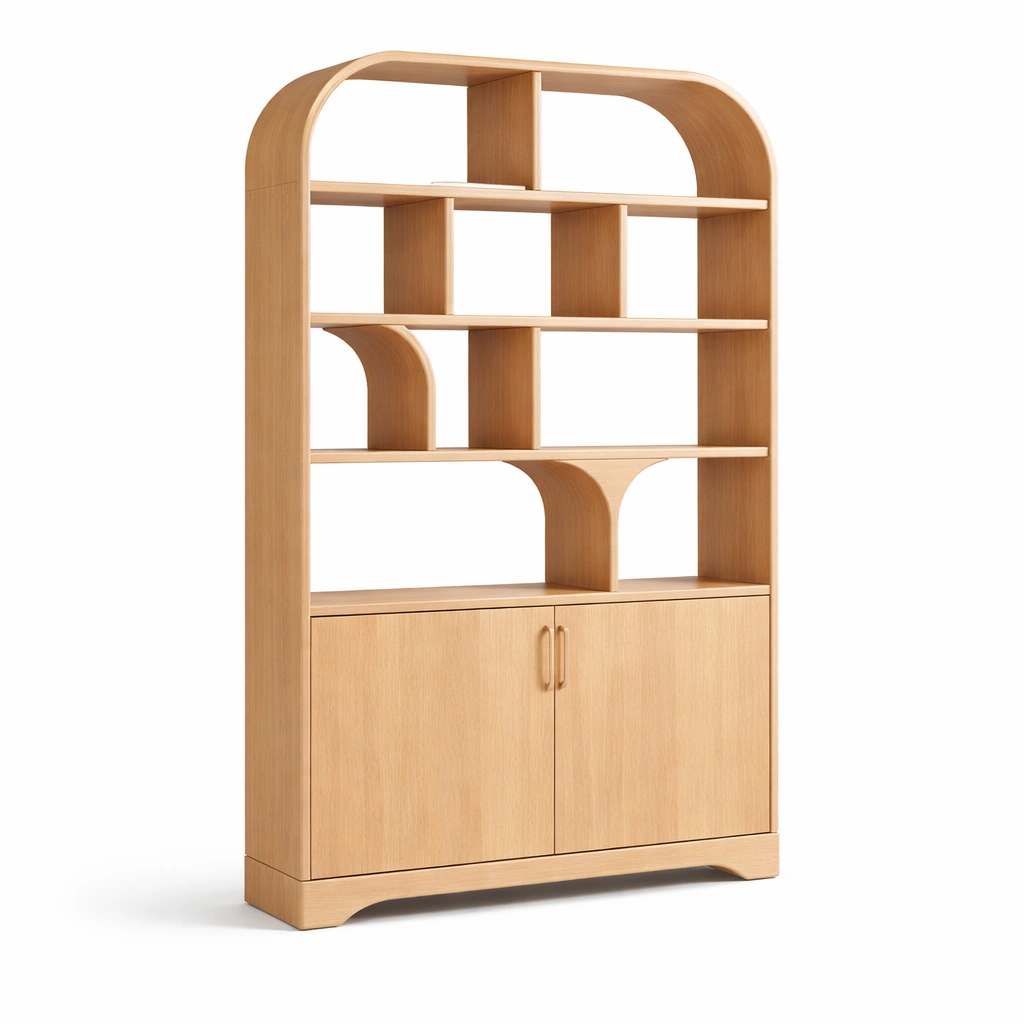 Regal Standregal Holz Natur Mehrfaecher-Delvirox