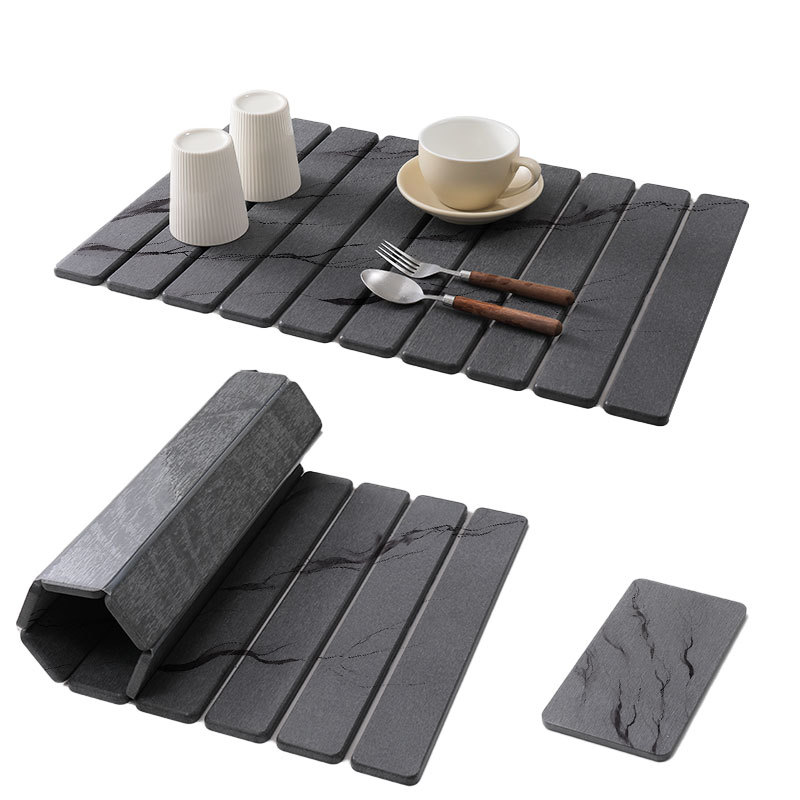 Small Stone Dish Drying Mat for Kitchen Counter