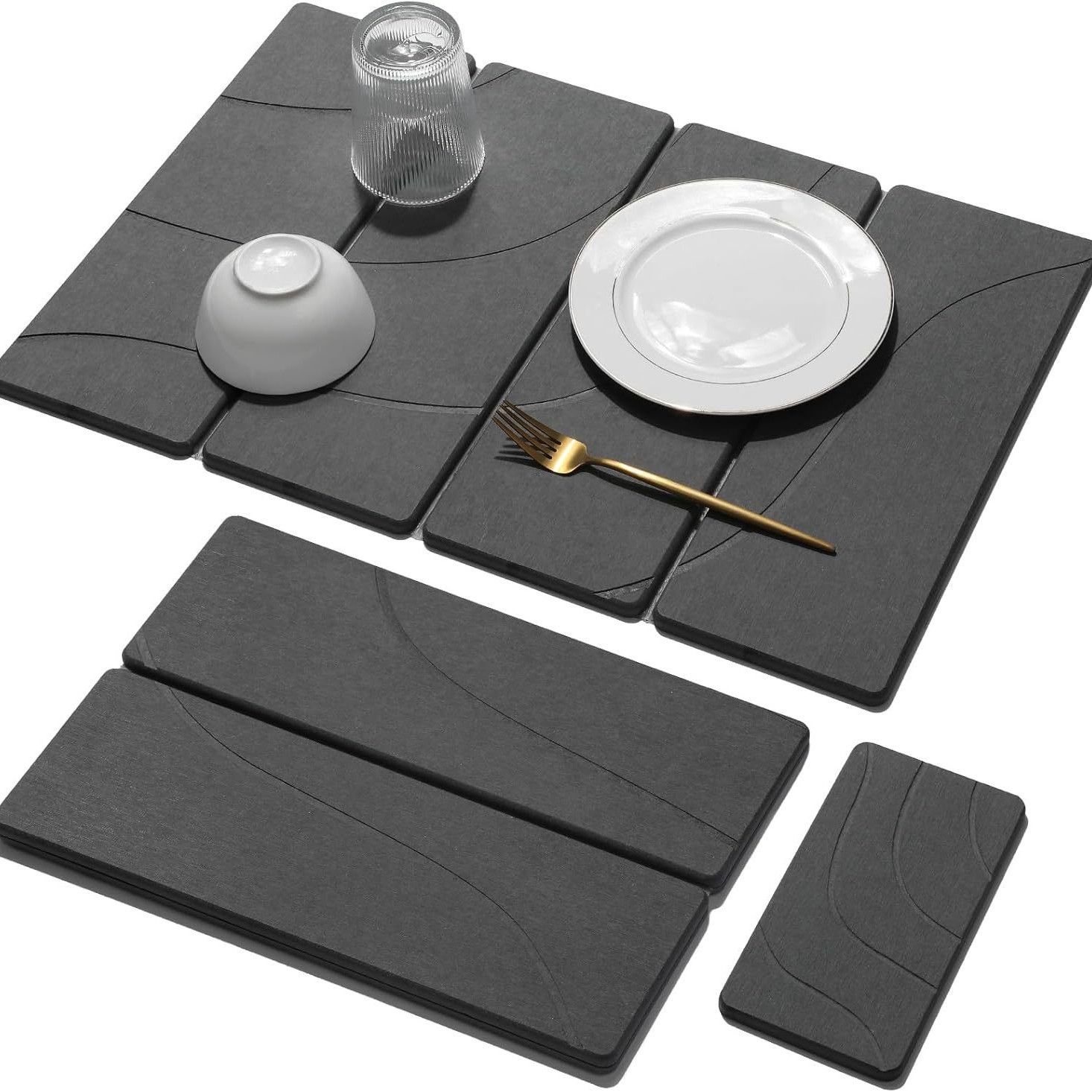 Small Stone Dish Drying Mat for Kitchen Counter