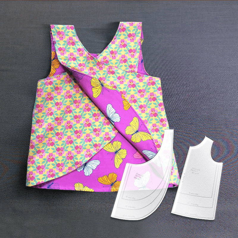 Reversible Mobius Baby Vest Template  - With Instructions