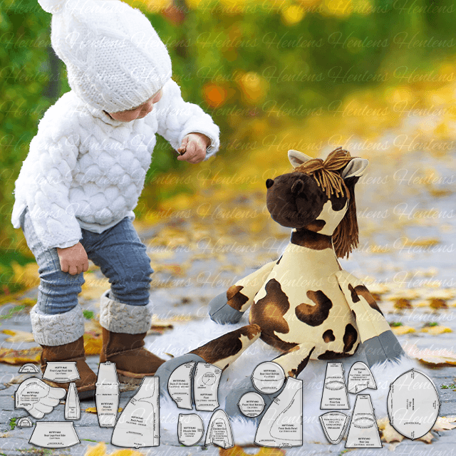 Plush Horse Doll Template Ruler Set(20 PCS) - With Instructions