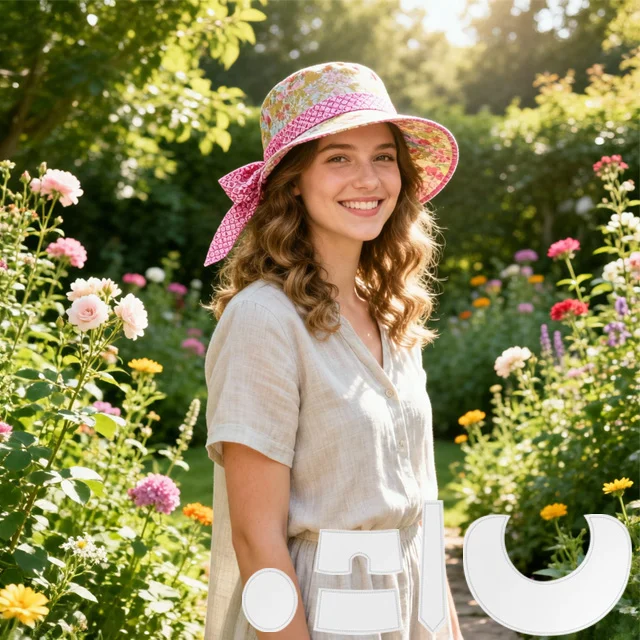 Bow Sunhat Template Cutting Ruler Set-With Instructions