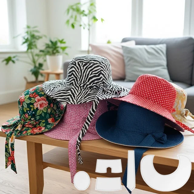 Bow Sunhat Template Cutting Ruler Set-With Instructions