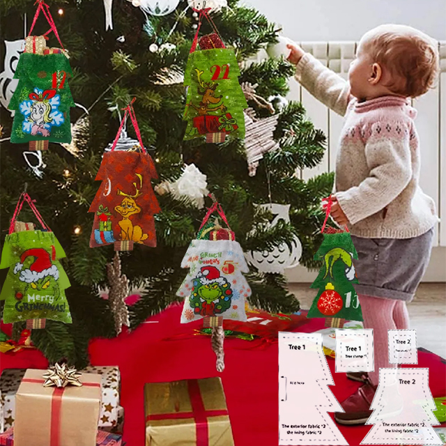 Christmas Tree String Bag Sewing Acrylic Template (2 SIZE)- With Instructions